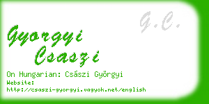 gyorgyi csaszi business card